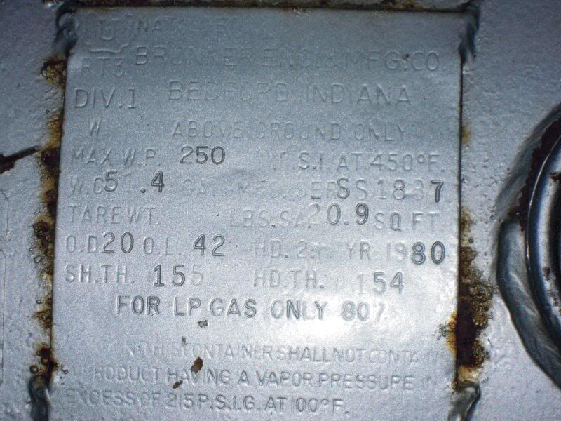 Propane Cylinder Where Is Date Stamp On Propane Cylinder